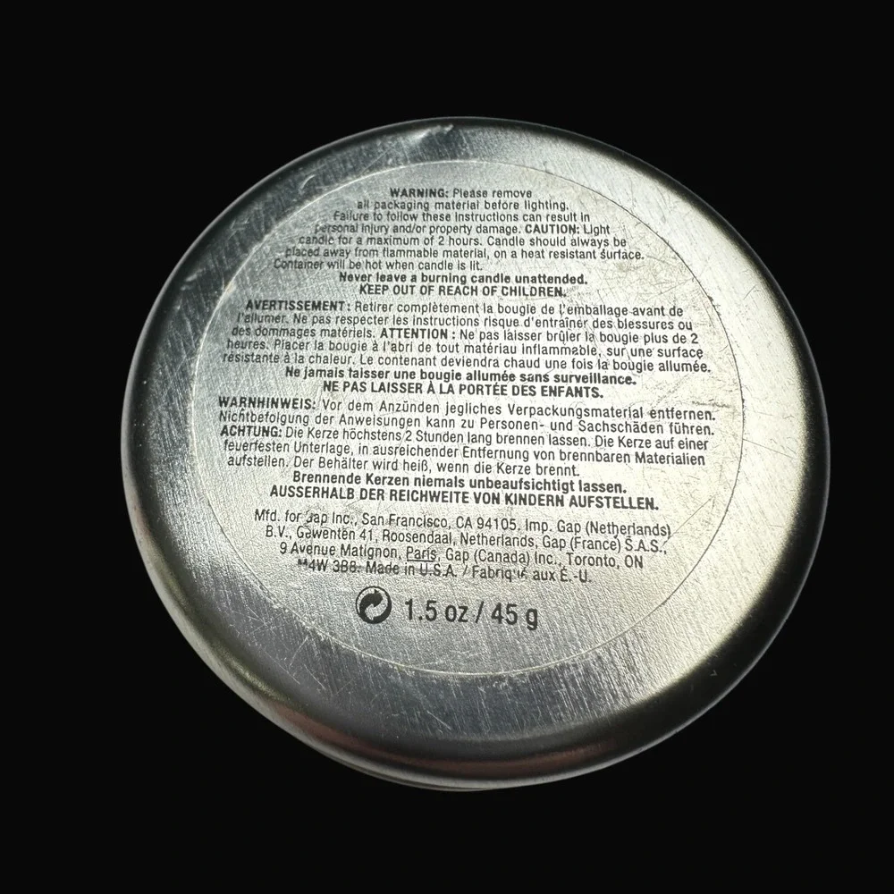 heaven ~ Gap Scents‎ ~ '90s Candle ~ 1.5 oz Travel Tin ~ Vintage ~ Made in USA